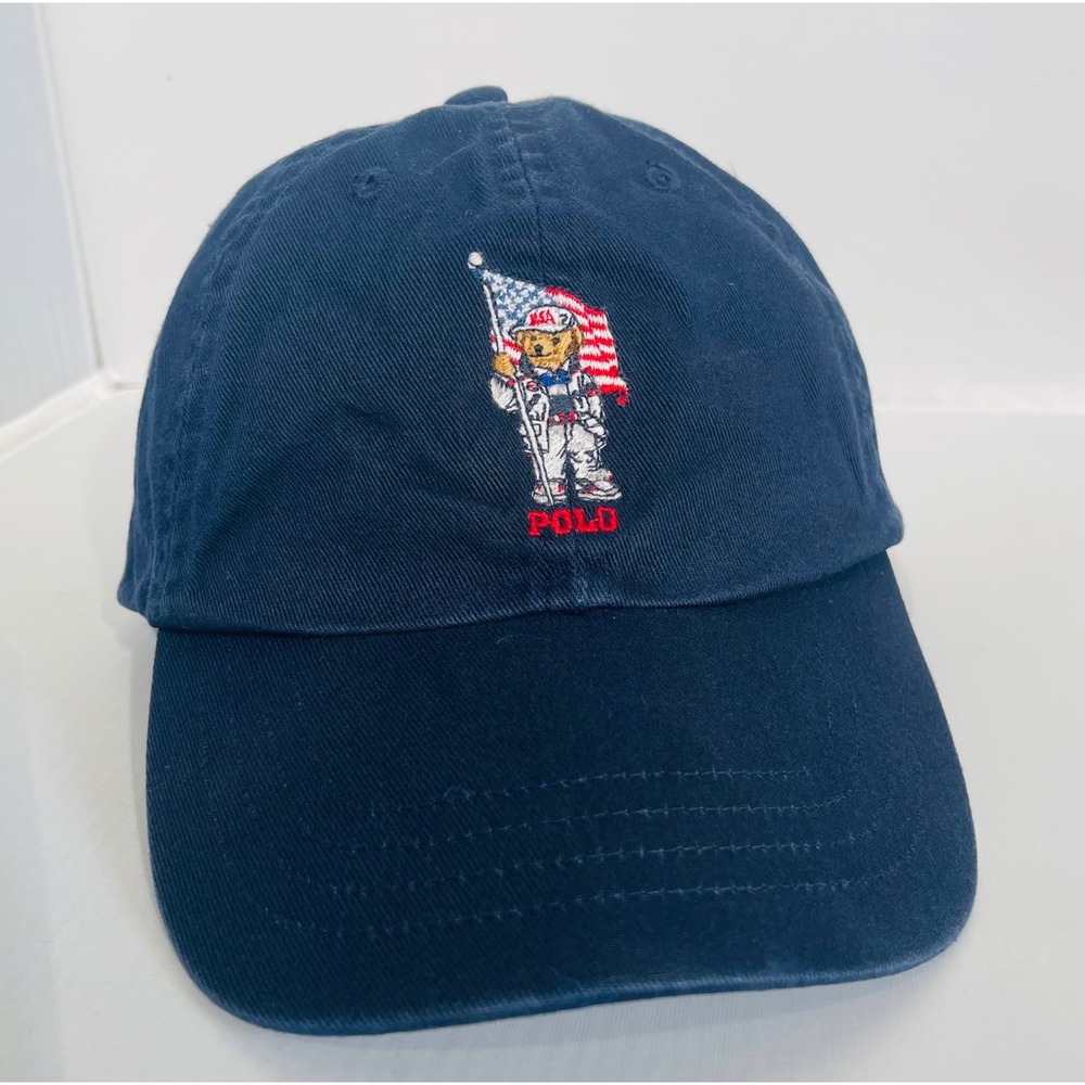 Polo Ralph Lauren Hat Toddler 2T-4T Team USA Olympic Polo Bear Navy Cap